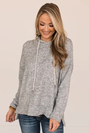 A Beautiful Day Hooded Top- Heather Grey