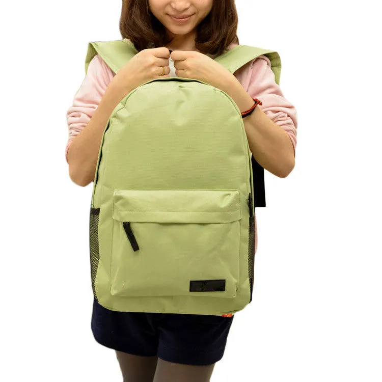 Best Price Simple Women Canvas Backpack Schoolbag