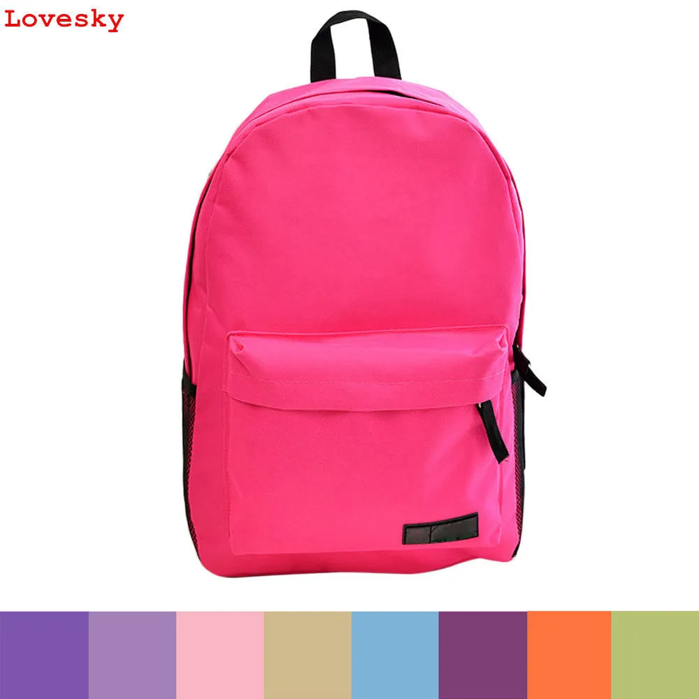 Best Price Simple Women Canvas Backpack Schoolbag