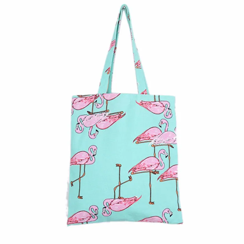 Casual Hbag Women Bag Flamingos Printing Shoulder Messenger Bag Shopping Travel Bags women's hbags ladies bolsa