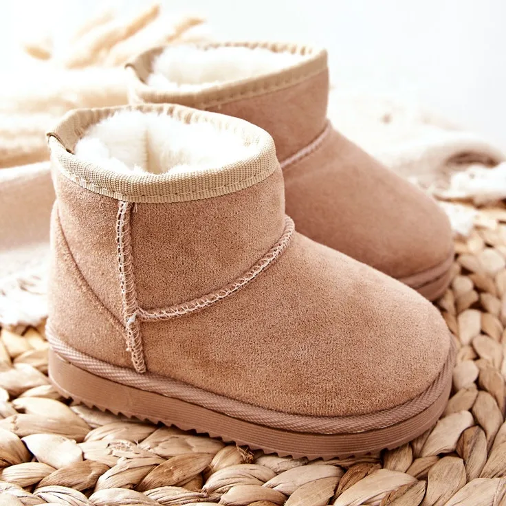 Children's Warm Snow Boots Beige Gooby brown