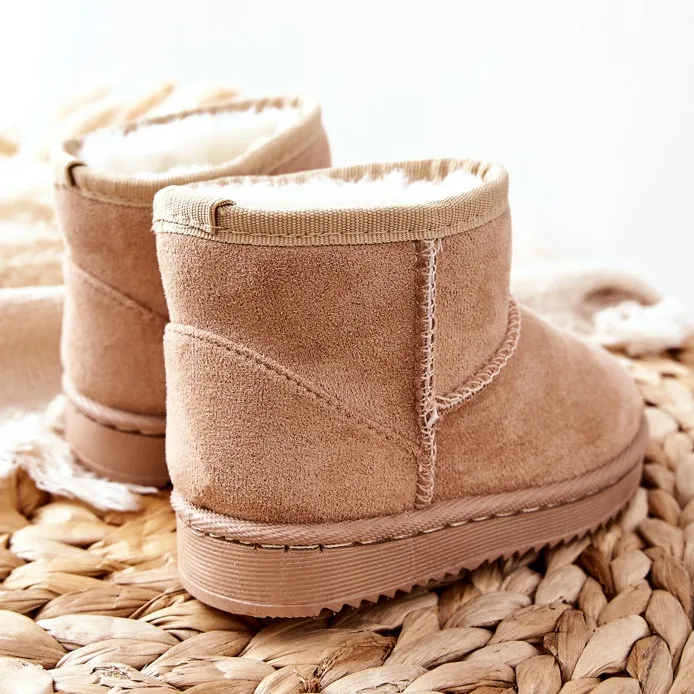 Children's Warm Snow Boots Beige Gooby brown