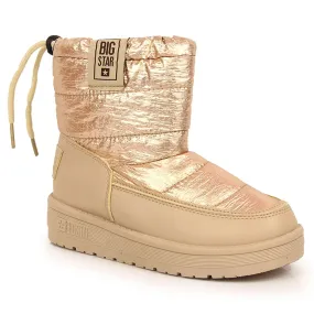 Girls' beige metallic snow boots Big Star KK374221