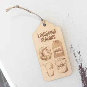 Louisiana Seasons Tag Ornament