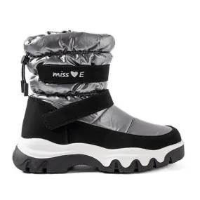 Miss Black and gray Staturano girls' snow boots