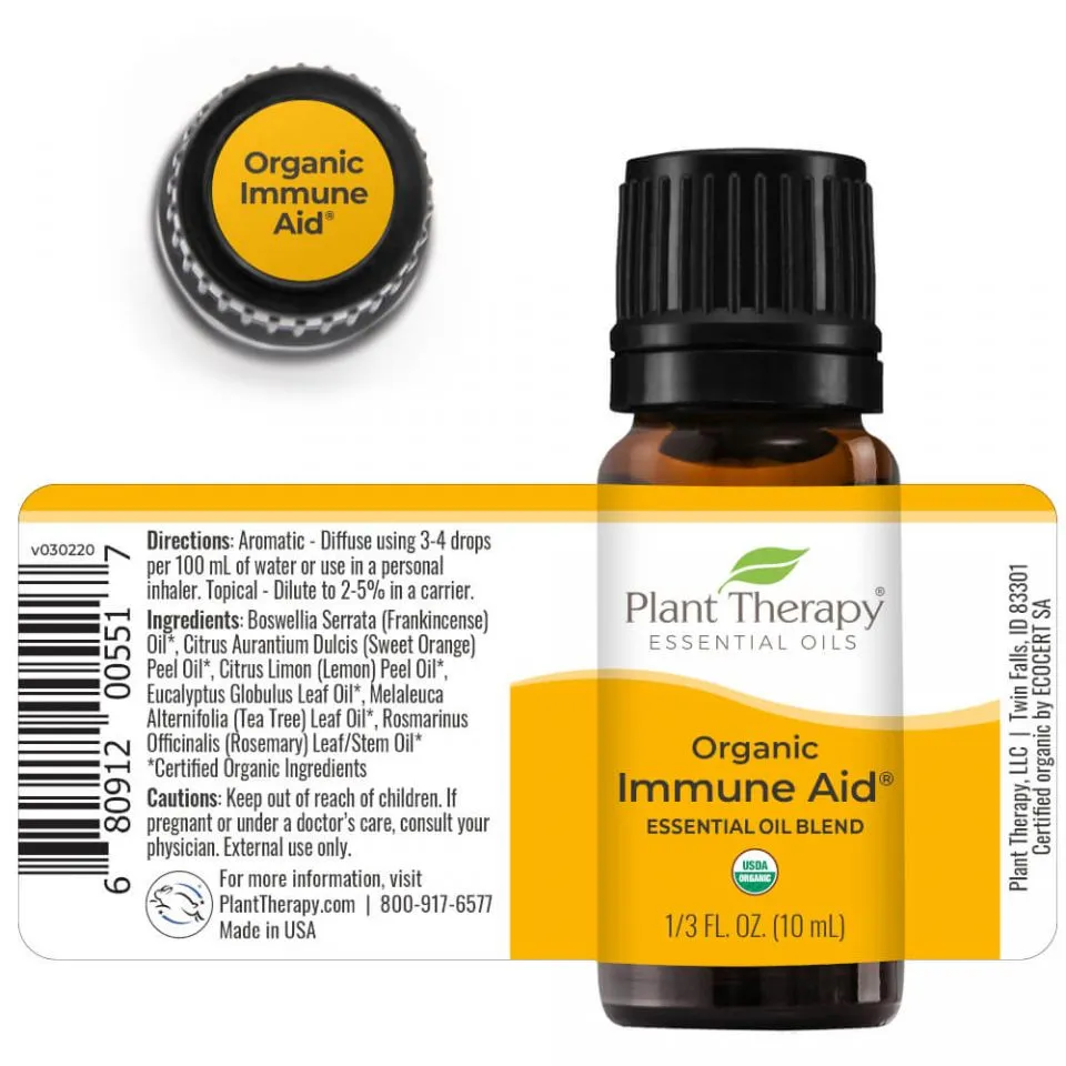 Plant Therapy Immune Aid Organic Essential Oil Blend