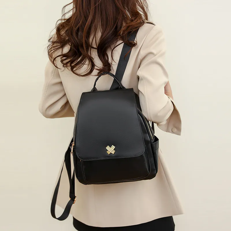 PU leather casual large capacity fashion Women's Backpacks