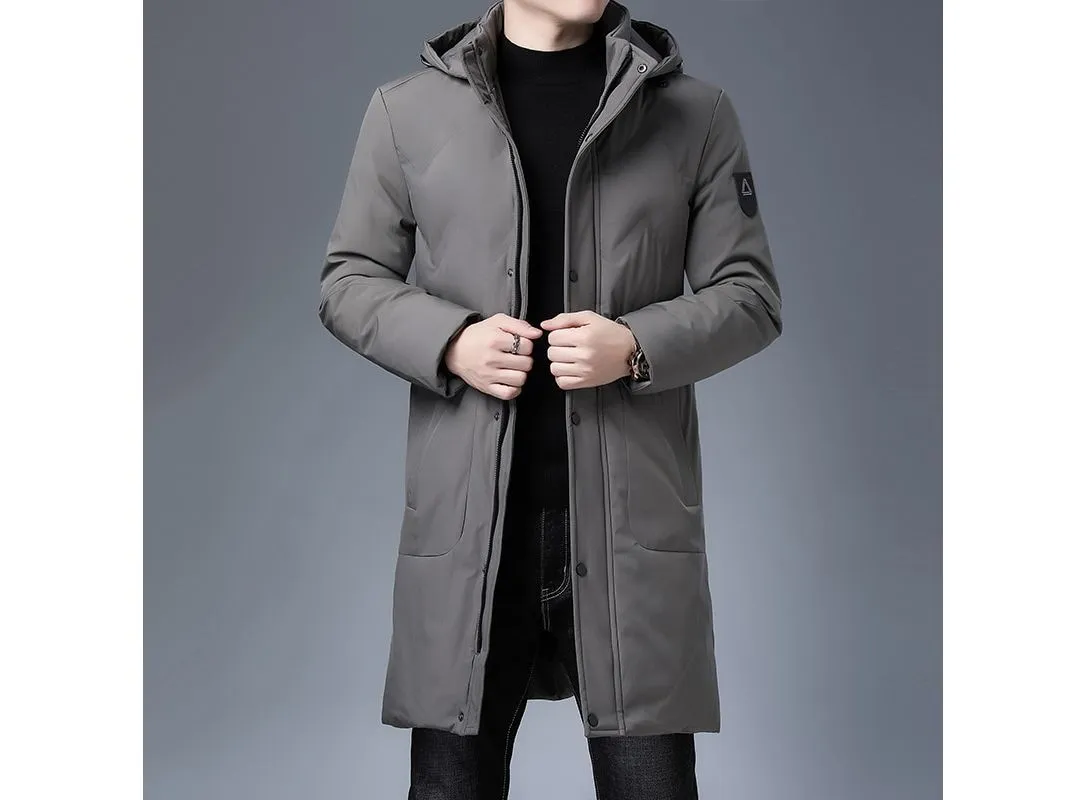 Quality Winter Thicken New Brand Designer Casual Fashion Outwear Parkas Jacket Men Longline