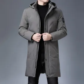 Quality Winter Thicken New Brand Designer Casual Fashion Outwear Parkas Jacket Men Longline