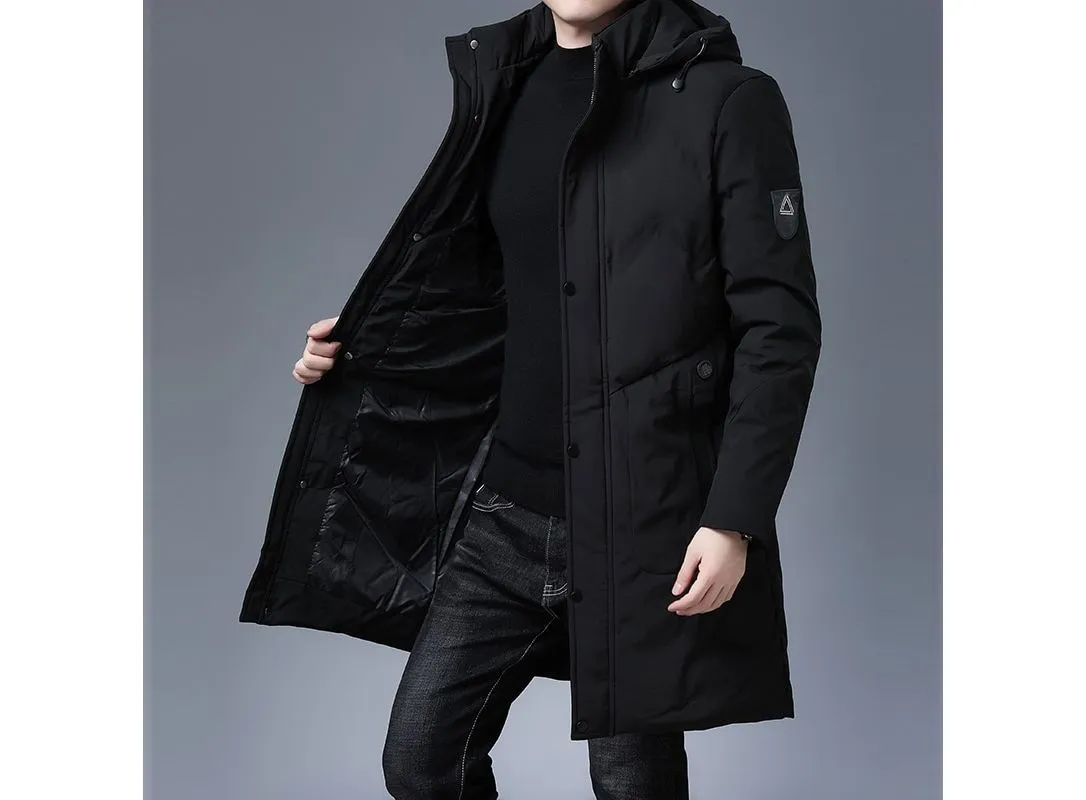 Quality Winter Thicken New Brand Designer Casual Fashion Outwear Parkas Jacket Men Longline