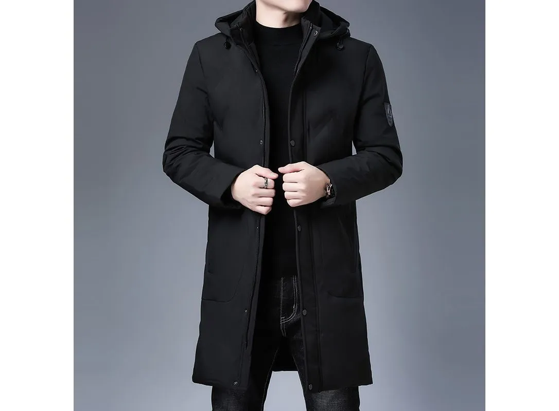 Quality Winter Thicken New Brand Designer Casual Fashion Outwear Parkas Jacket Men Longline