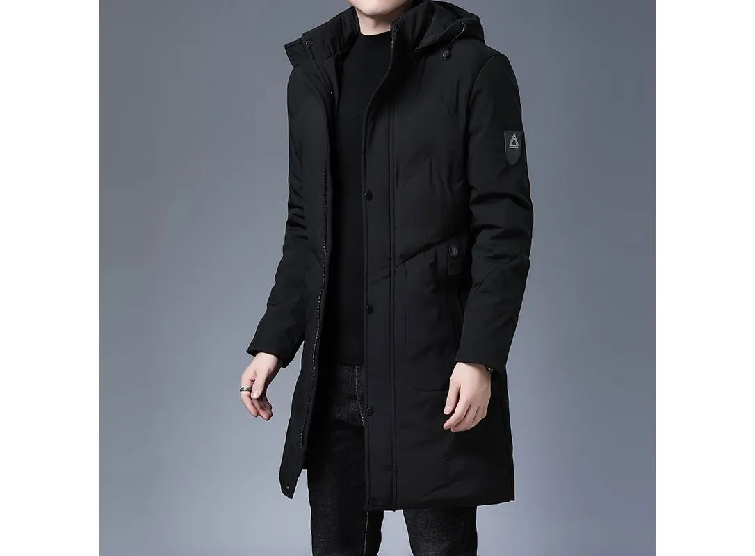 Quality Winter Thicken New Brand Designer Casual Fashion Outwear Parkas Jacket Men Longline