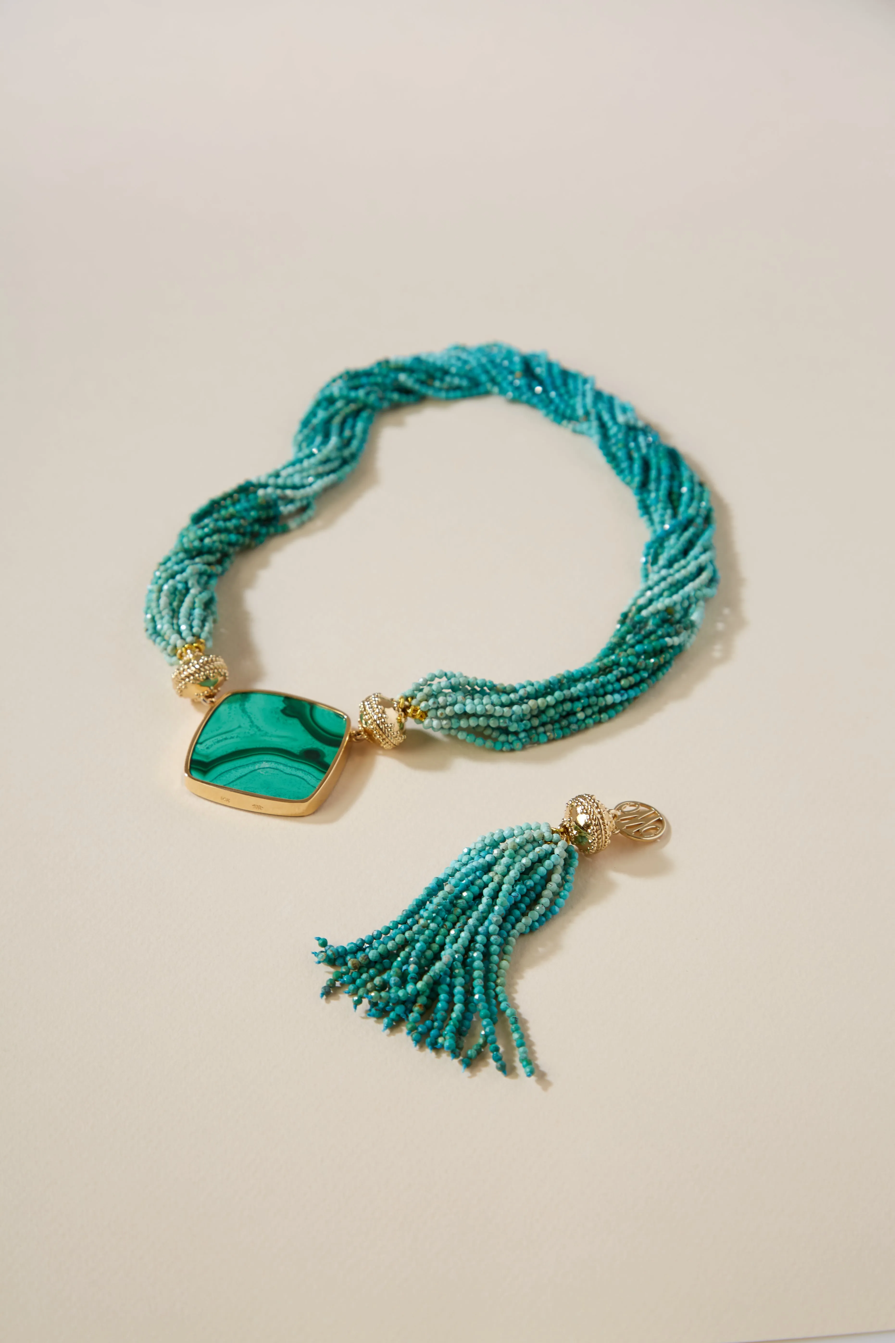 Small Michel Ombre Turquoise Tassel