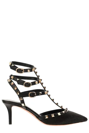 Valentino Garavani Studed Ankle Strap Pumps