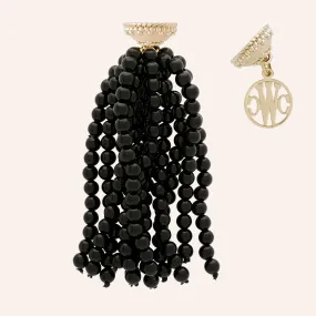 Victoire Black Agate Tassel