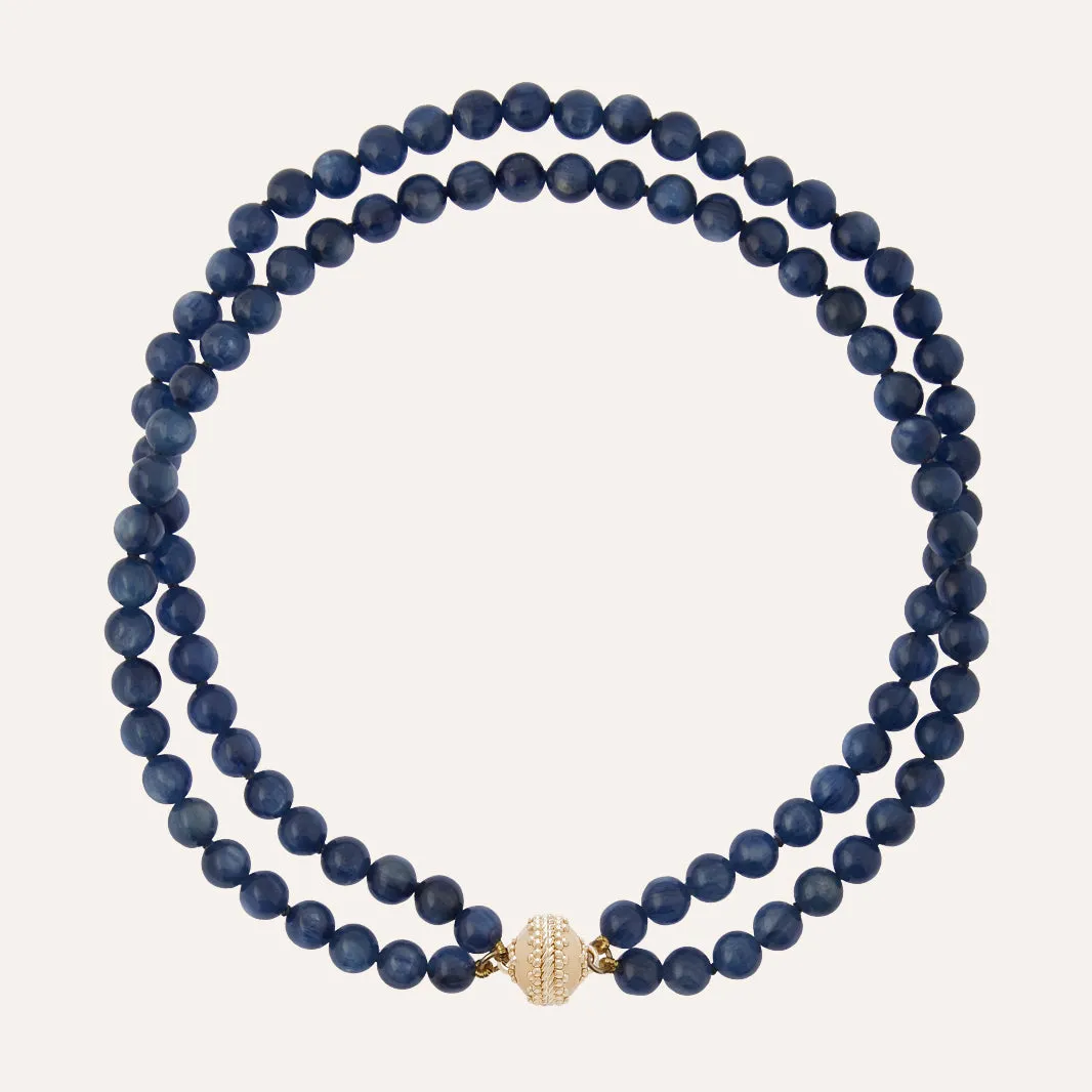 Victoire Kyanite 8mm Double Strand Necklace