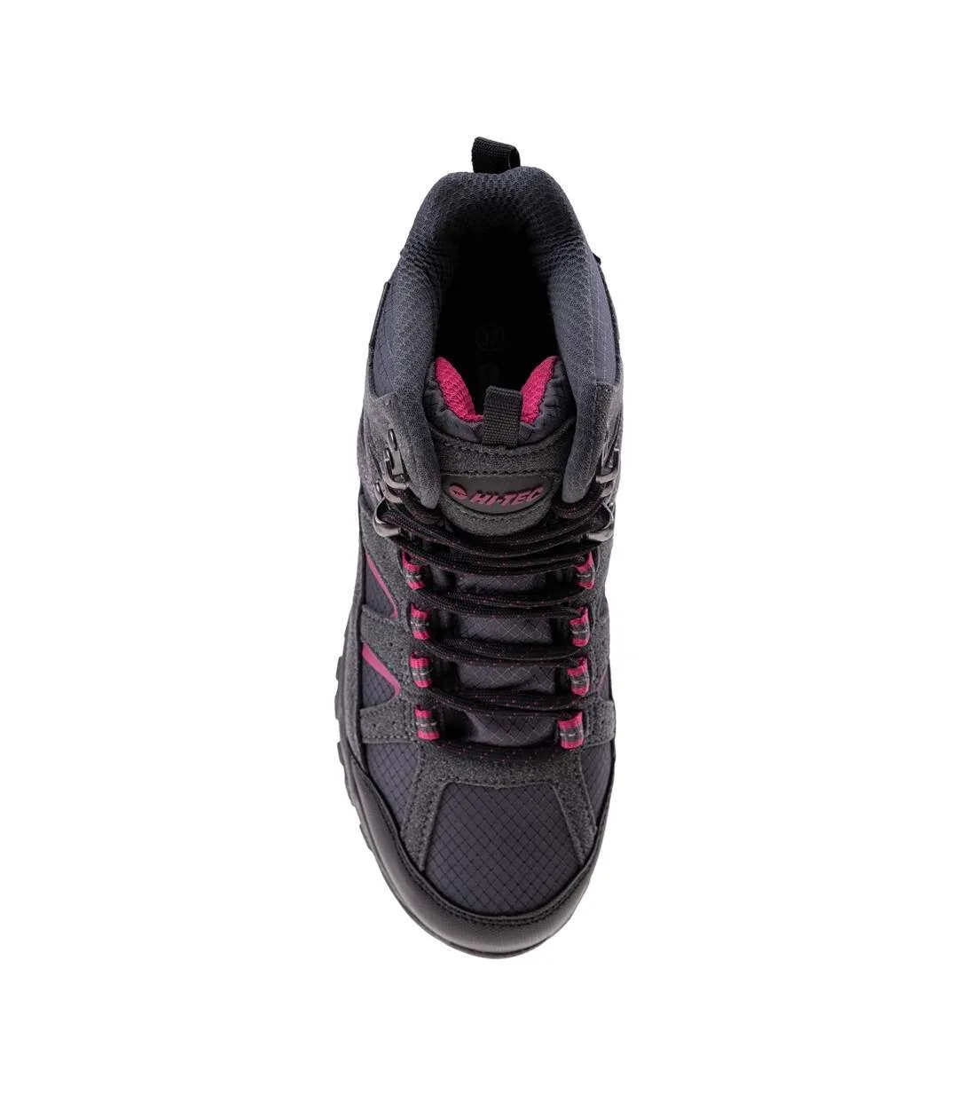 Womens/ladies ostan waterproof shoes dark grey/sangria Hi-Tec